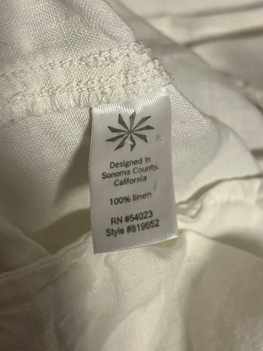 100% Linen Athleta Pants White Summery Size 8-Inseam 30/31 - Picture 7 of 10